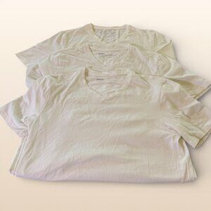 Pact Organic Cotton White V Neck 3 Pack Tees